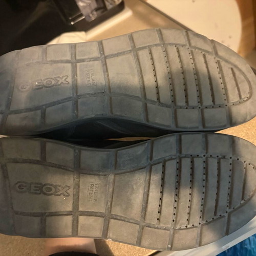 Geox casual shoes used, size 42.5, black, leather and suede