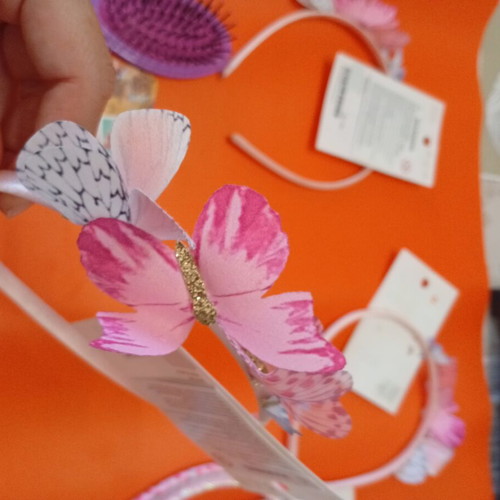 Hairbands new with tags, set of six with free hairbrush