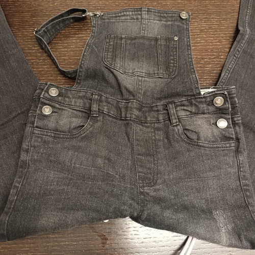 Denim jumpsuit like new, size 146 cm, black