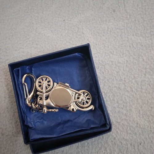 Motorcycle keychain watch new