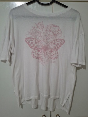 T shirt Terranova λευκό σαν καινούργιο, φαρδιά γραμμή μέγεθος M