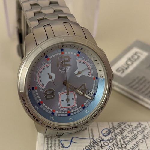 Swatch chronograph watch new with box and papers