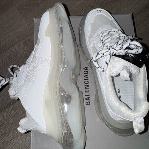 Balenciaga Triple S sneakers new with clear sole, white