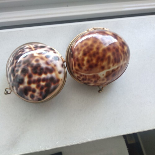 Antique shell wallets like new with brass closure