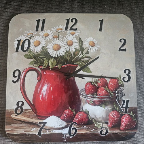 Decorative wall clock wooden, new, silent analog