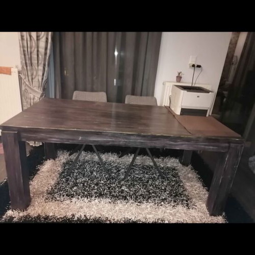 Wooden dining table rustic industrial style like new