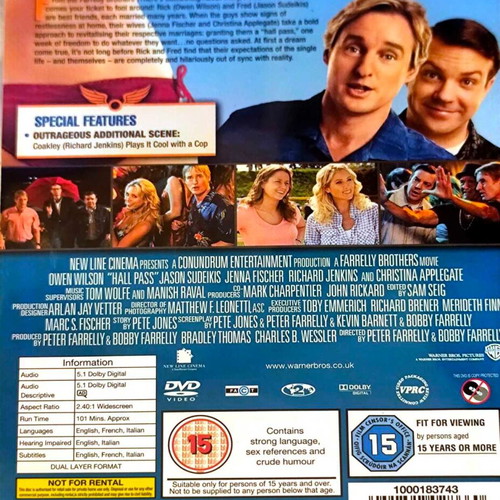 Hall Pass DVD κωμωδία μεταχειρισμένο με αγγλικούς υπότιτλους