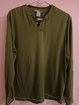 Paul Frank men's long-sleeve spring shirt medium like new, green