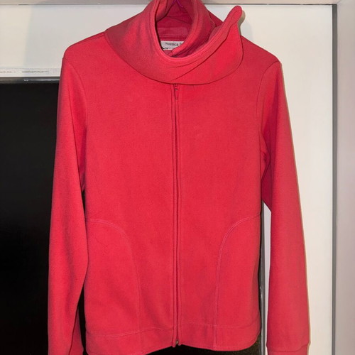 Yessica pink fleece jacket used with slight zipper wear
