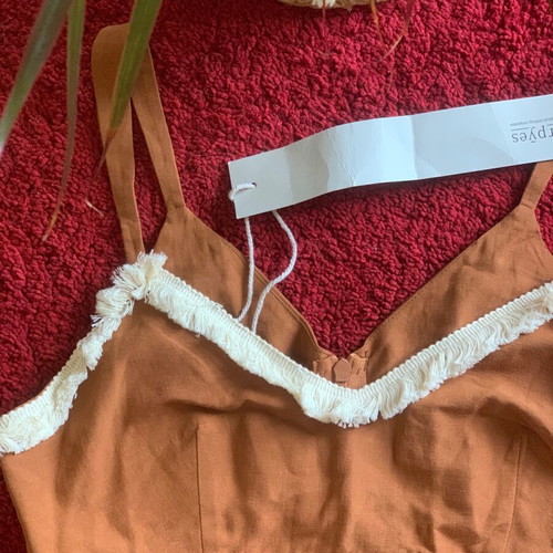 Arpyes Molly Boho Top new, terracotta, size M