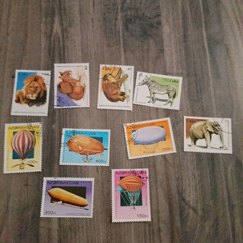 Stamp collection used, various designs
