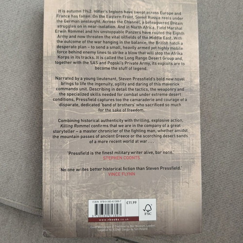 Killing Rommel by Steven Pressfield new, English