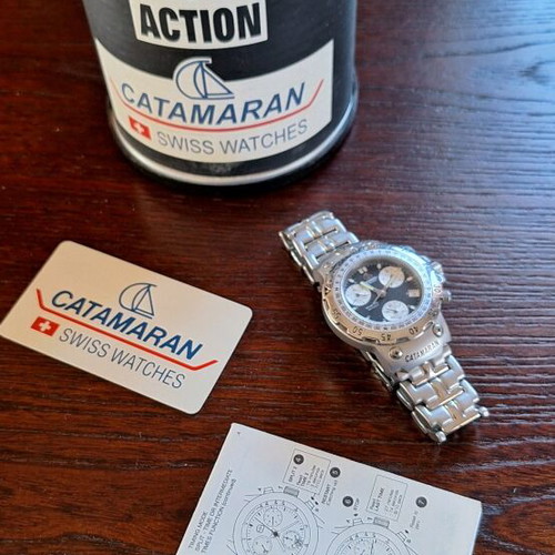 Catamaran Tornado men's watch like new, black dial
