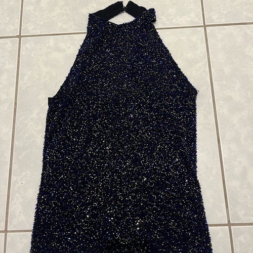 Sleeveless top with beads and sequins, size M, like new