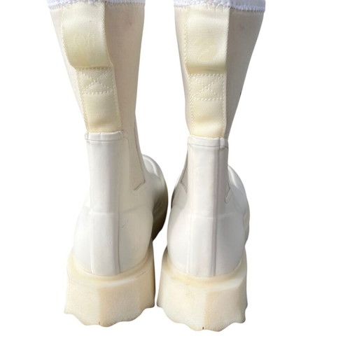 Off White logo rain boots used, size 39, white