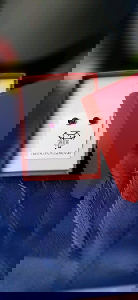 Σκουλαρίκια ασήμι με κρύσταλλα Swarovski