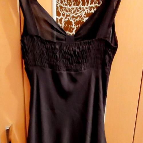 Women's Airy Black Top and Stylish H&M Jean Capri with Glitter Like New