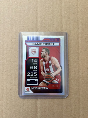 Panini EuroLeague Contenders Sasha Vezenkov /35 Olympiacos card like new