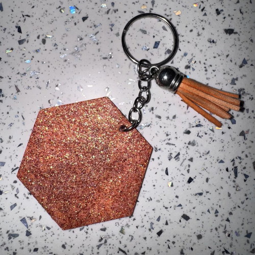 Dragonball handmade painted keychain like new, orange