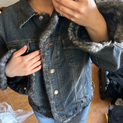 Denim jacket used, size XL, blue
