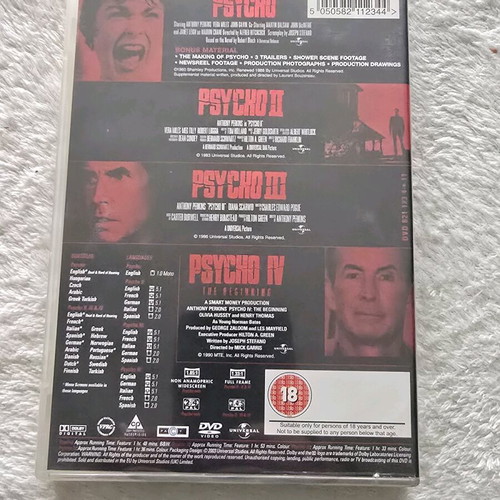 Psycho Collection 1-4 DVD like new with Greek subtitles
