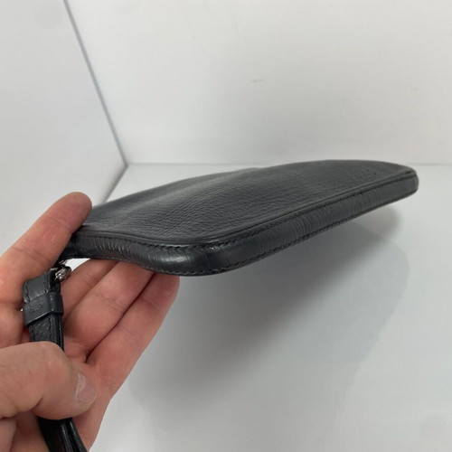 Dolce & Gabbana men leather clutch used, gray