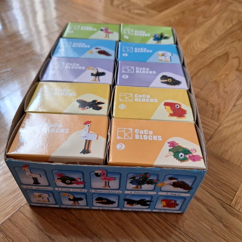 Building blocks set of 10 bird types new
