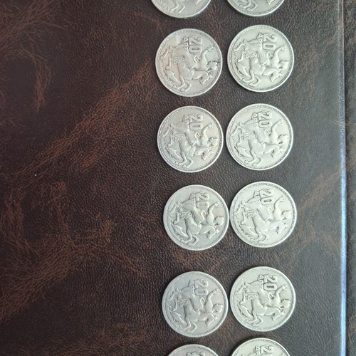 Silver coins used, set of 12 from 1960 Greece