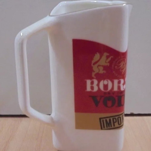Borzoi Vodka old promotional ceramic jug used