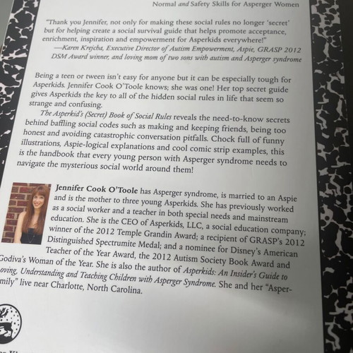 The Asperkid's Secret Book of Social Rules book like new for Asperger