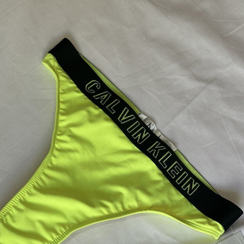 Calvin Klein bikini swimwear yellow neon size Small new