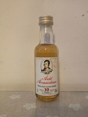 Robert Burns "Auld Acquaintance 10yo" Pure Malt Scotch Whisky miniature new