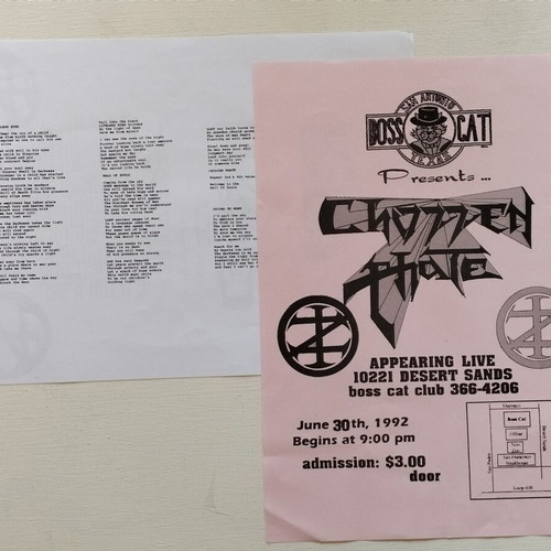 Choozen Phate vinyl record used, metal genre