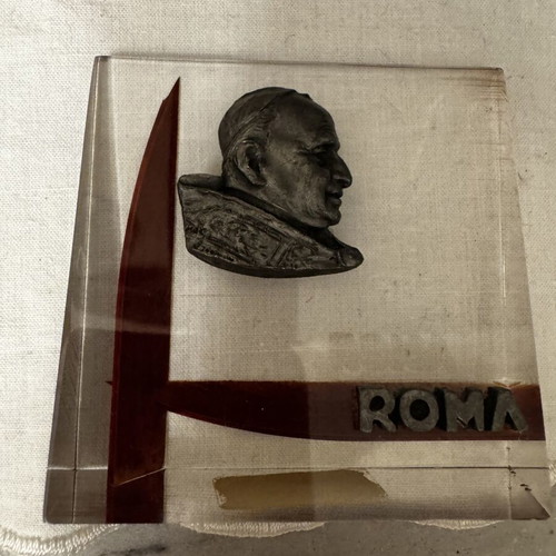 Decorative figure 7x7 cm handmade, made in Italy, Papa