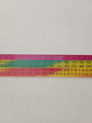 School ruler with moving images Math learning 25.5 cm new