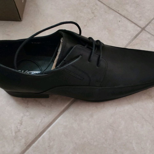 GK Uomo men's shoes new, black, size 44, moccasins