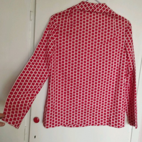 Vintage red ILGWU shirt with white print 1960s like new