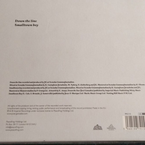 Jose Gonzalez Down The Line 7" single new, rock