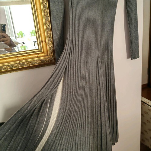 Escada knitted dress used, gray, size M