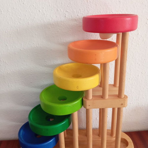 Wooden marble run tower like new
