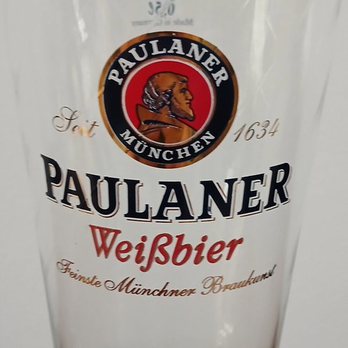 Paulaner Beer Glasses set of 2, 0.5 lt, like new