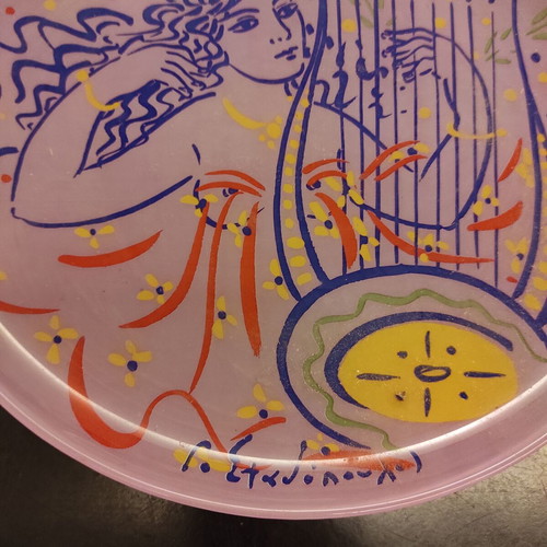 Stathopoulos decorative glass plate 25 cm like new