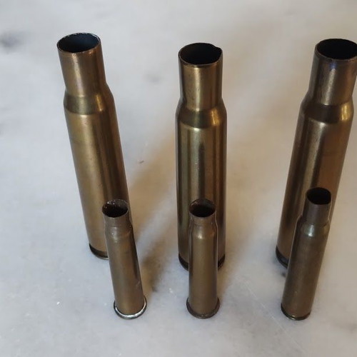 Vintage military casings used, set of 8 brass
