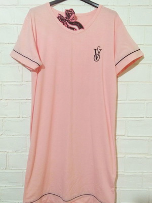 Ελαστικό νυχτικό ροζ καινούργιο, μήκος 90 cm