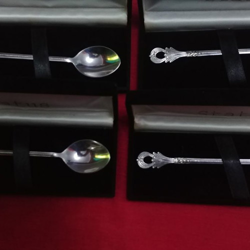 Συλλεκτικό κουταλάκι USSR melchior silver plated αντίκα 1950-1960