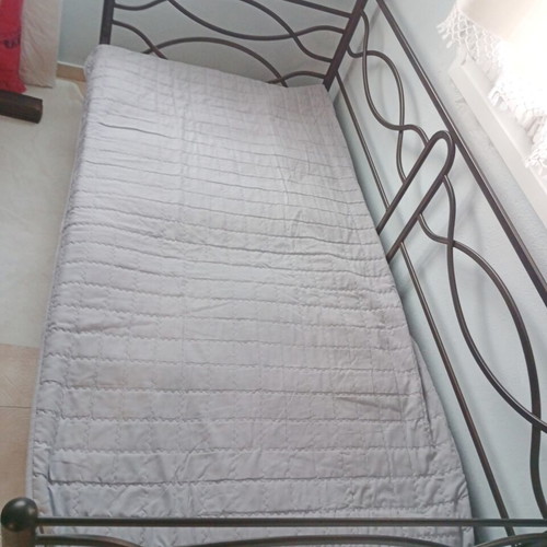 Iron sofa bed, solid frame, fits single mattress 200x90 cm