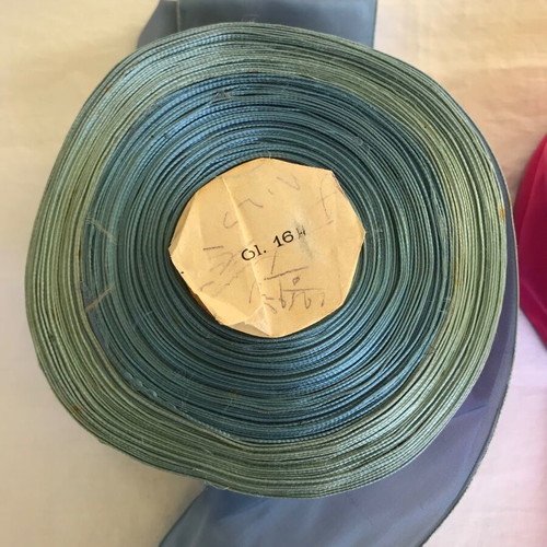 Set of 2 vintage taffeta ribbon rolls like new
