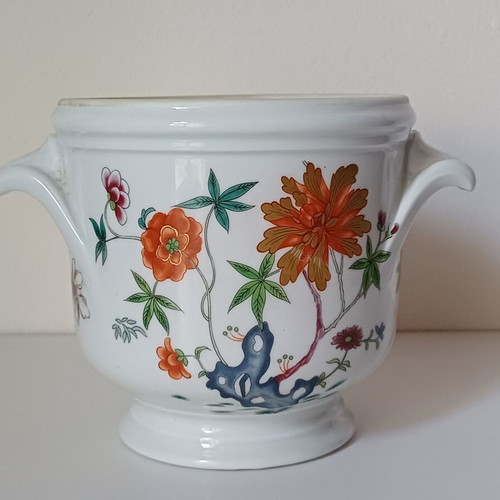 Vintage porcelain cachepot Raynaud & Co. Limoges Hanoï like new