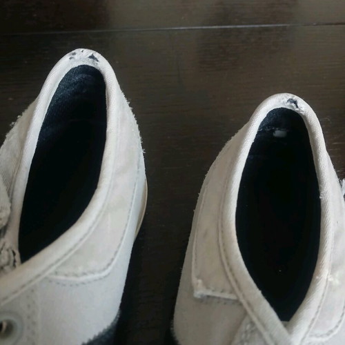 Adidas athletic shoes used, gray, size 42.5