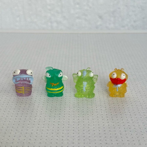 Rare Trash Pack translucent mini lot with 4 gross mutant figures like new